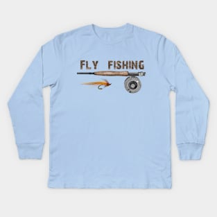 Fly fishing Kids Long Sleeve T-Shirt